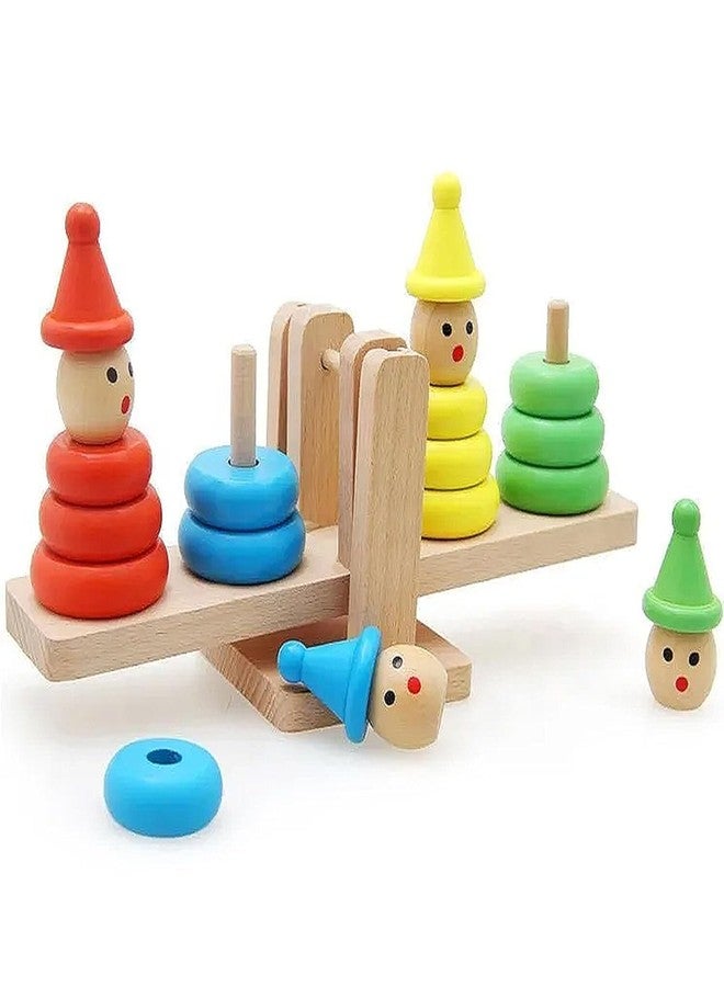 Little Mind Wooden Balance, Sorting, Stacking, Construction Toy. Cartoon Balancing Clowns Bar Montessori Educational Game for 1,2,3,4,5 Yr Boy Girl - Image 2